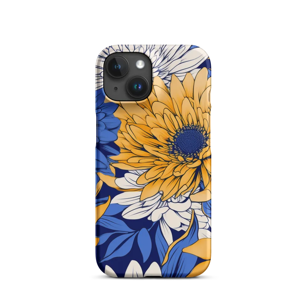 Floral Harmony in Blue and Yellow