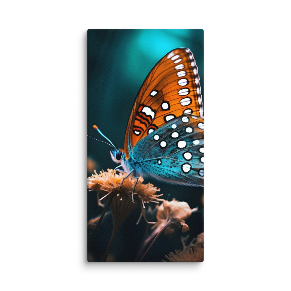 Whispers of Color: The Butterfly's Embrace | Canvas | 10″×20″