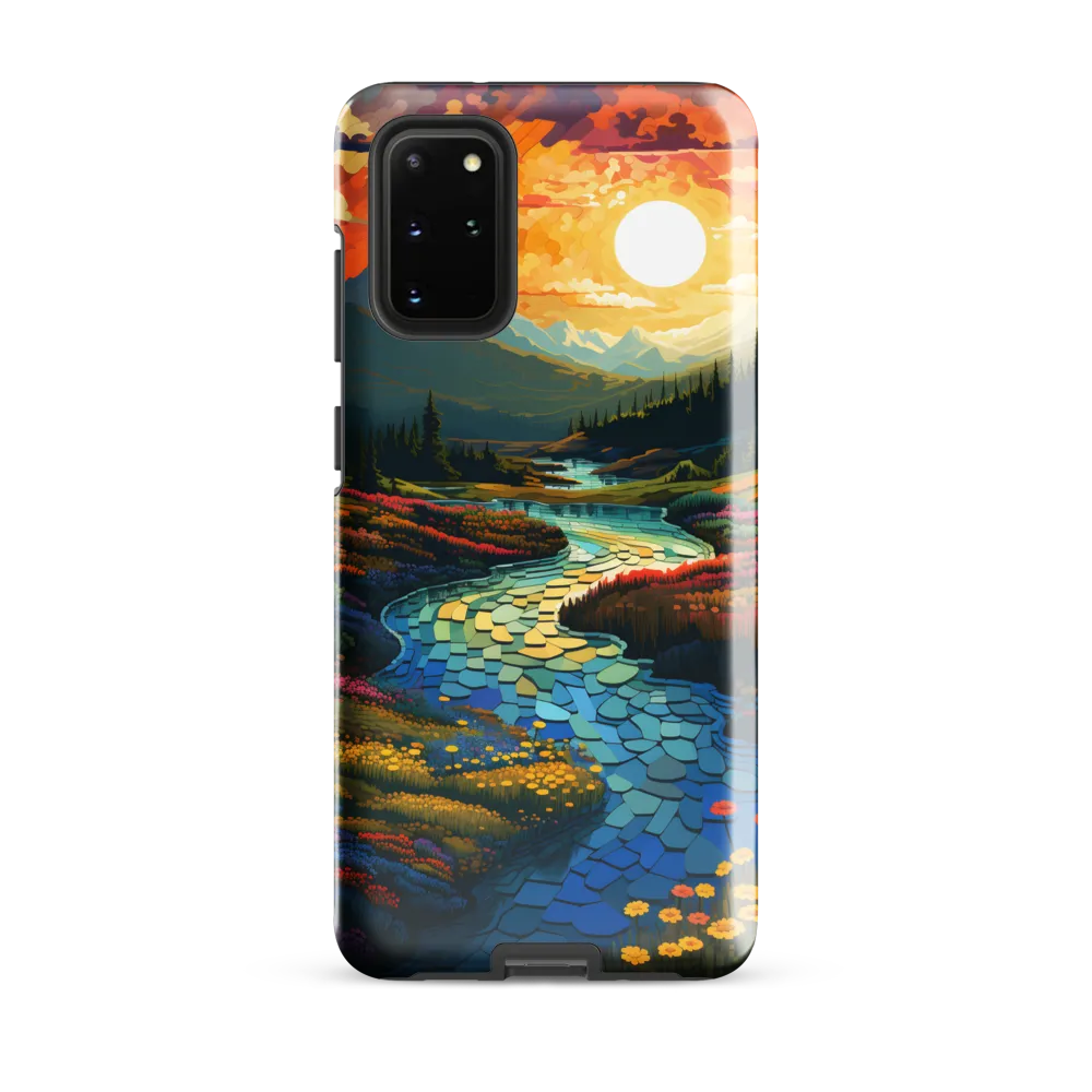 Serenity in Sunset: A Winding River's Embrace | Phone Case |  S20 Plus | Tough Case | Glossy