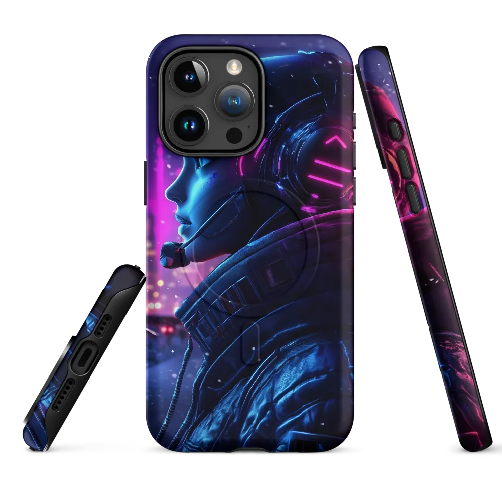 Dystopian Elegance: Cyberpunk Figure in Neon