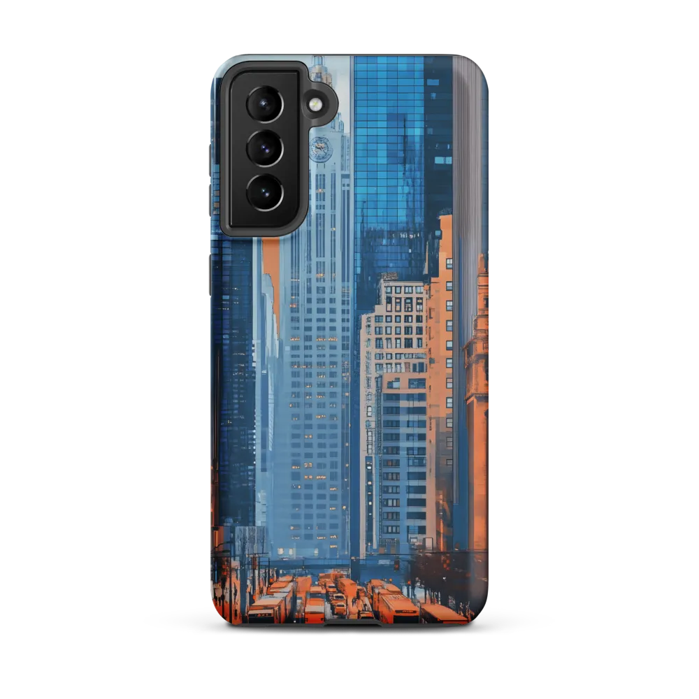 Urban Symphony in Blue and Orange