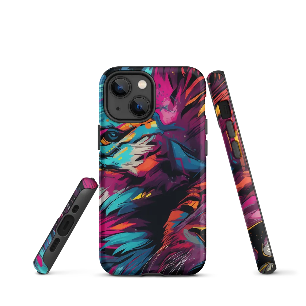 Vivid Majesty: The Modern Lion | Phone Case |  13 mini | Tough Case | Matte