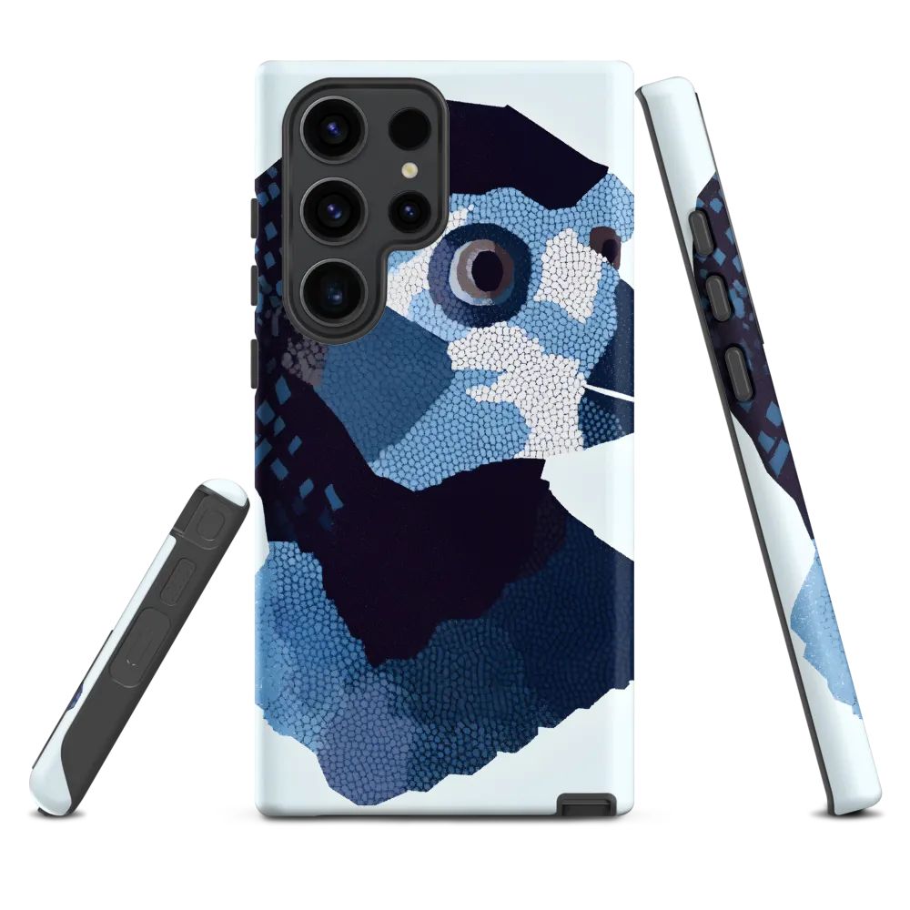 Abstract Avian Portrait in Blue