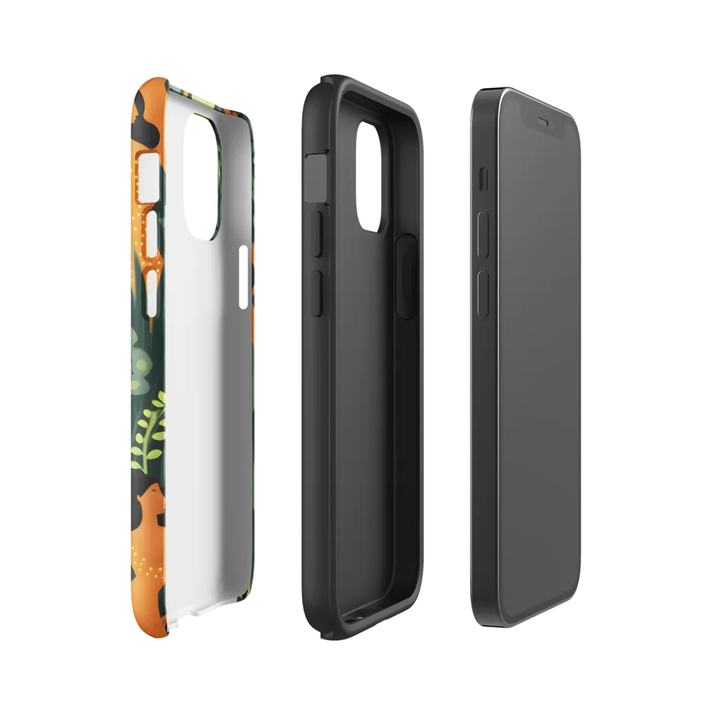 Playful Harmony in Patterns | Phone Case |  12 mini | Tough Case | Glossy