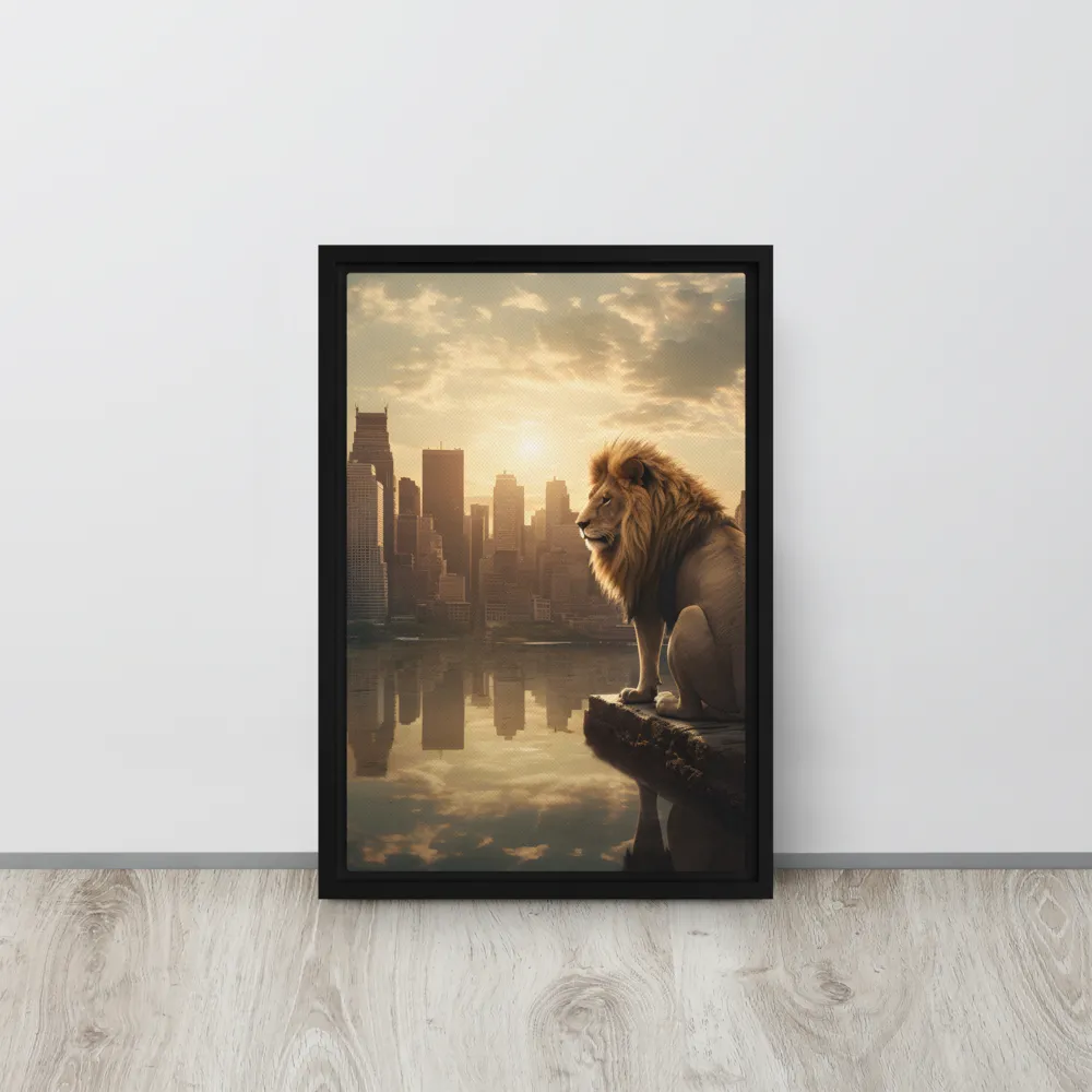 The Lion's Gaze Over the Urban Symphony