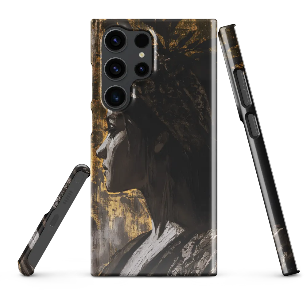 Golden Elegance: A Modern Profile Portrait