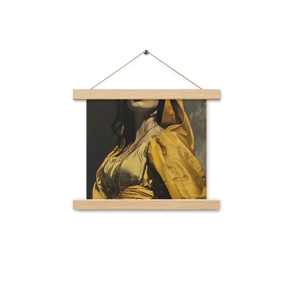 Veiled Confidence | Poster With Oak Wood Hanger | 10″×10″