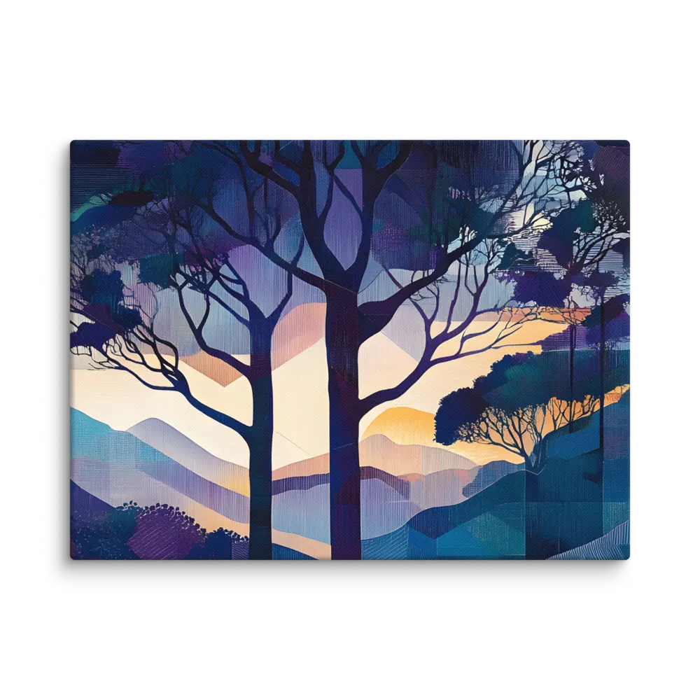 Tranquil Geometry: A Journey Through Color | Canvas | 9″×12″