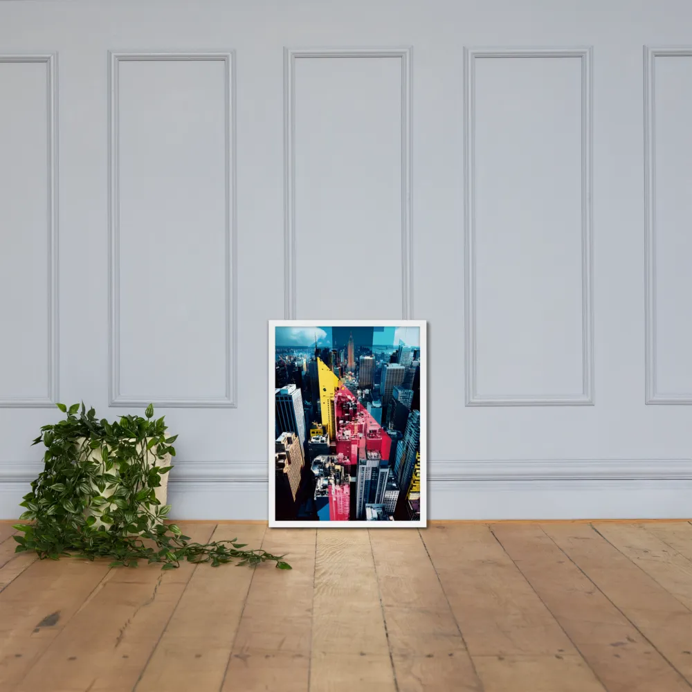 Dynamic Urban Symphony | Poster with White Frame | 18″×24″