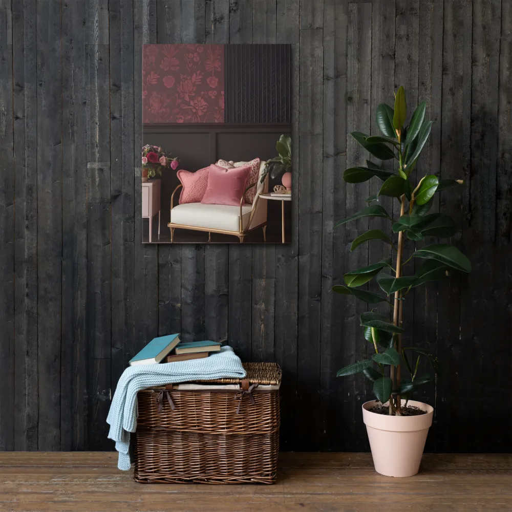 Elegance in Contrast: A Modern Interior Design | Thin Canvas | 24″×32″