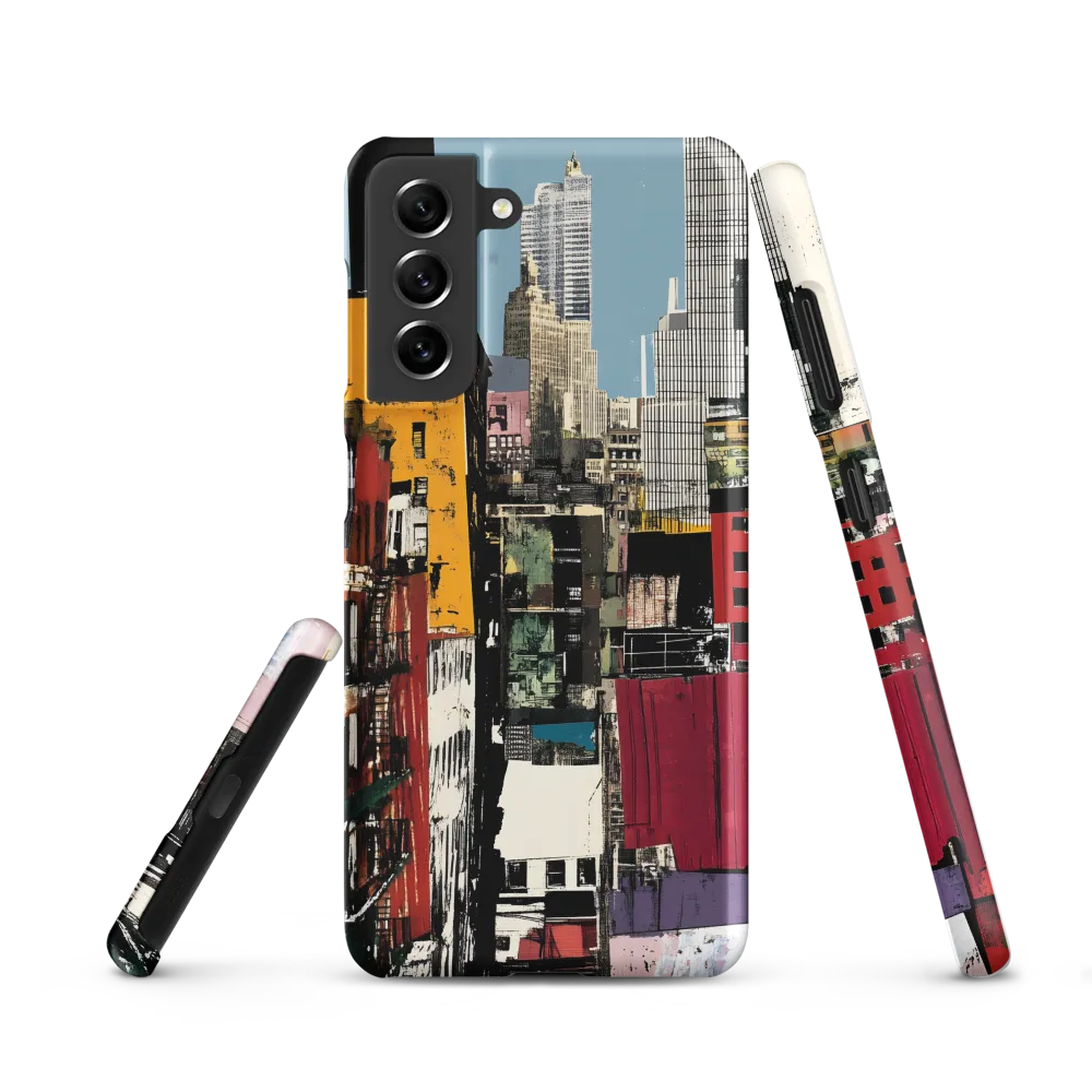 Urban Collage: A Vivid Cityscape | Phone Case |  S21 | Snap Case | Matte