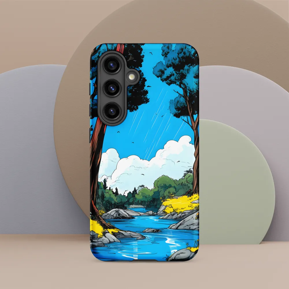 Tranquil River in a Comic Landscape