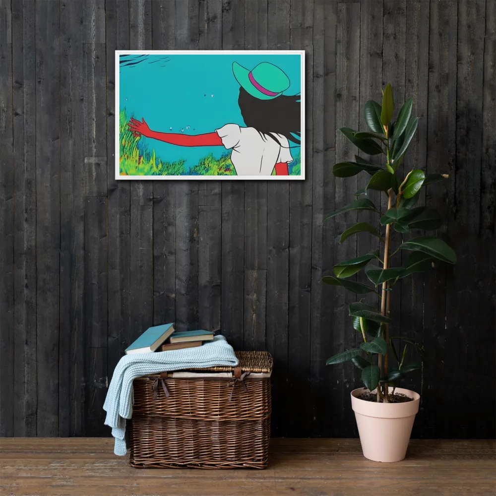 Whimsical Encounter | Canvas with White Frame | 20″×30″