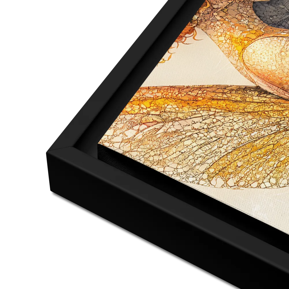 Whispers of the Frosted Meadow | Canvas with Black Frame | 16″×16″