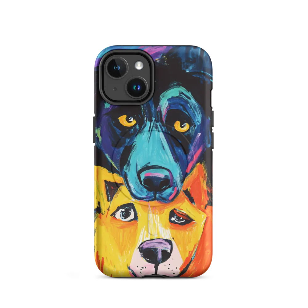 Vibrant Companions: An Expression of Canine Spirit | Phone Case |  14 | MagSafe® Tough Case | Matte