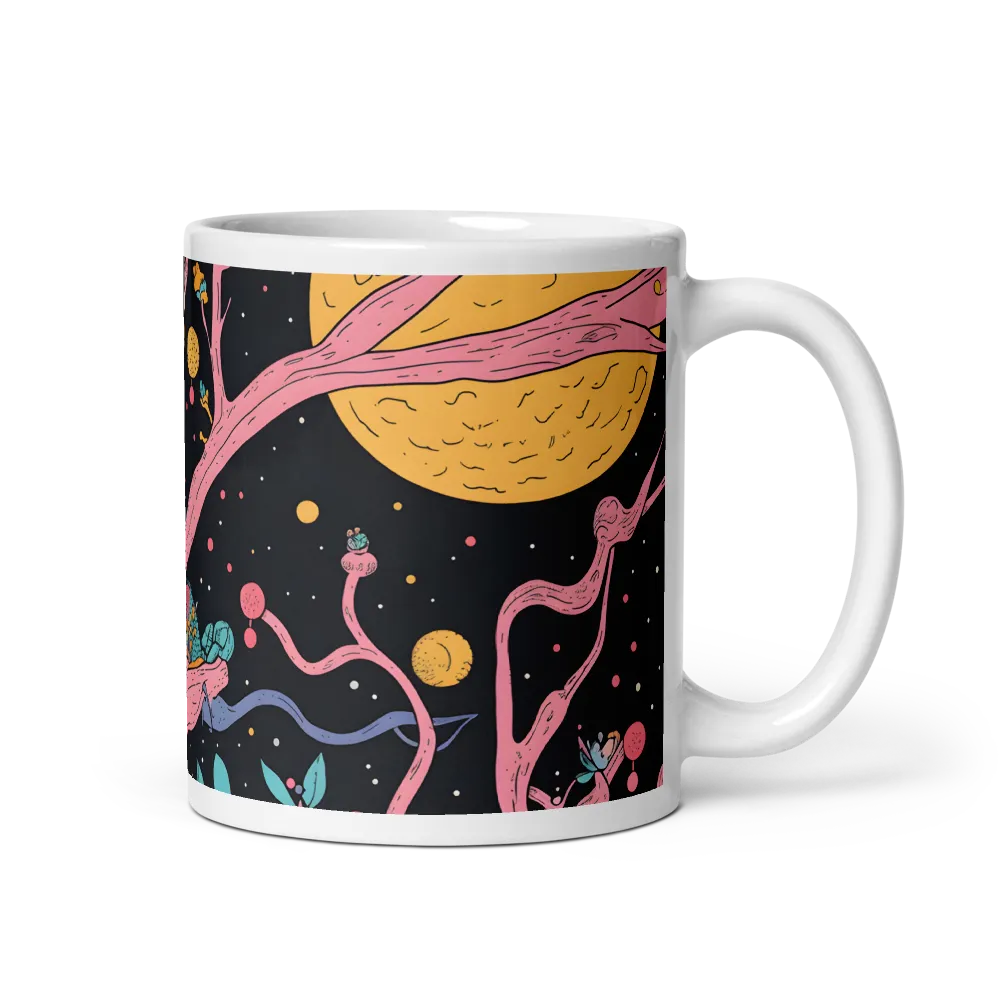 Whimsical Cosmic Owl | Mug with White inside | 11 oz