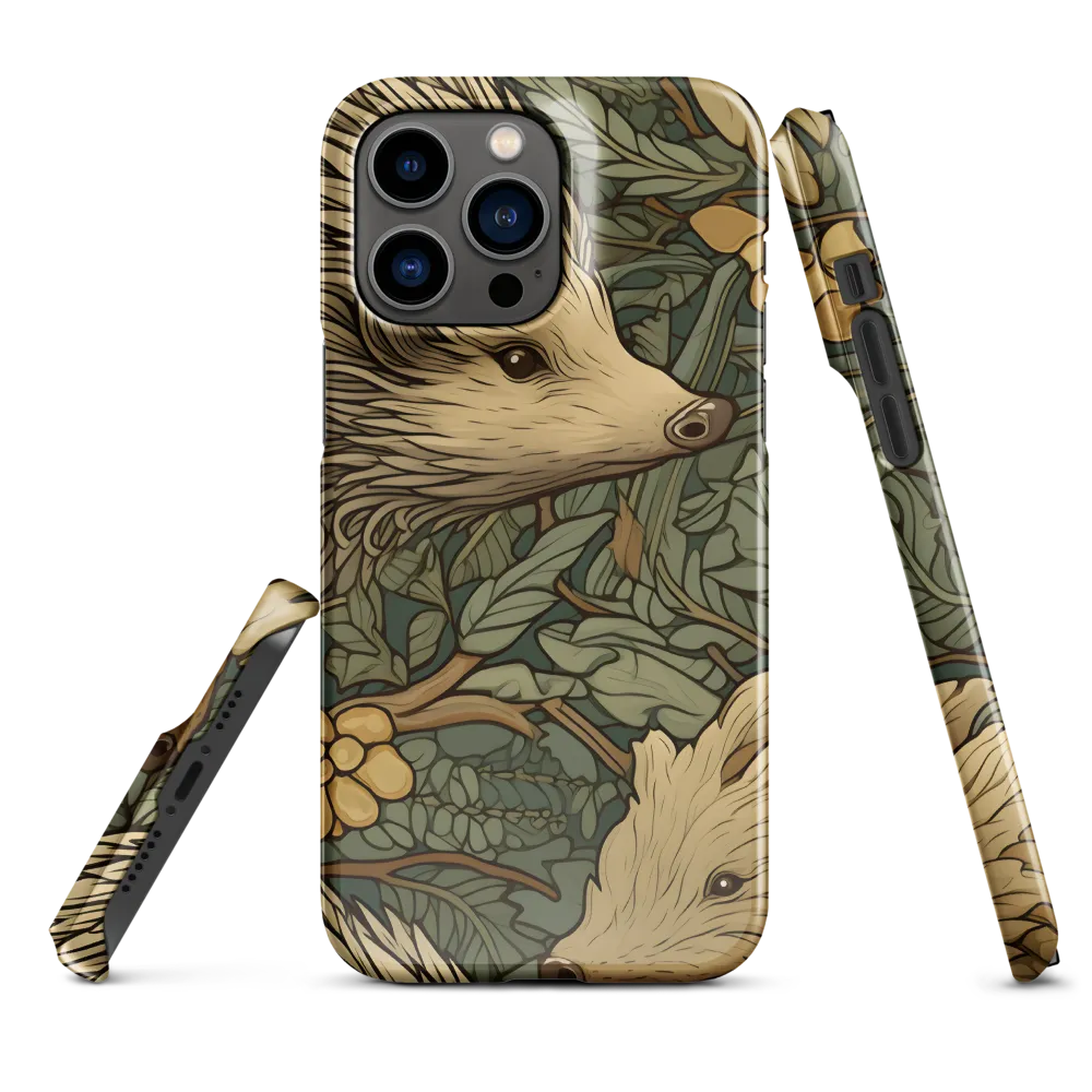 Whimsical Hedgehog Garden | Phone Case |  14 Pro Max | Snap Case | Glossy