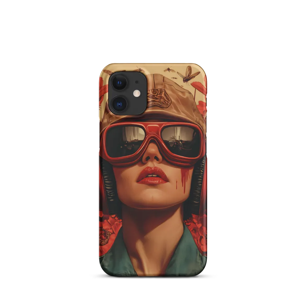Defiant Portrait in a Floral Realm | Phone Case |  12 Mini | Snap Case | Matte