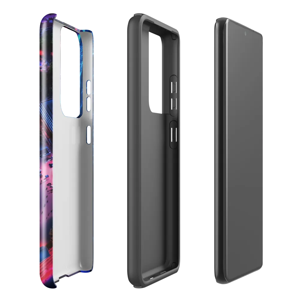 Twilight Reflections: A Serene Beach Aerial | Phone Case |  S21 Ultra | Tough Case | Glossy