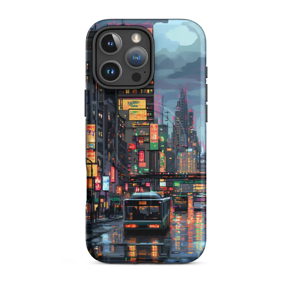 Neon Dreams: A Pixelated Urban Night