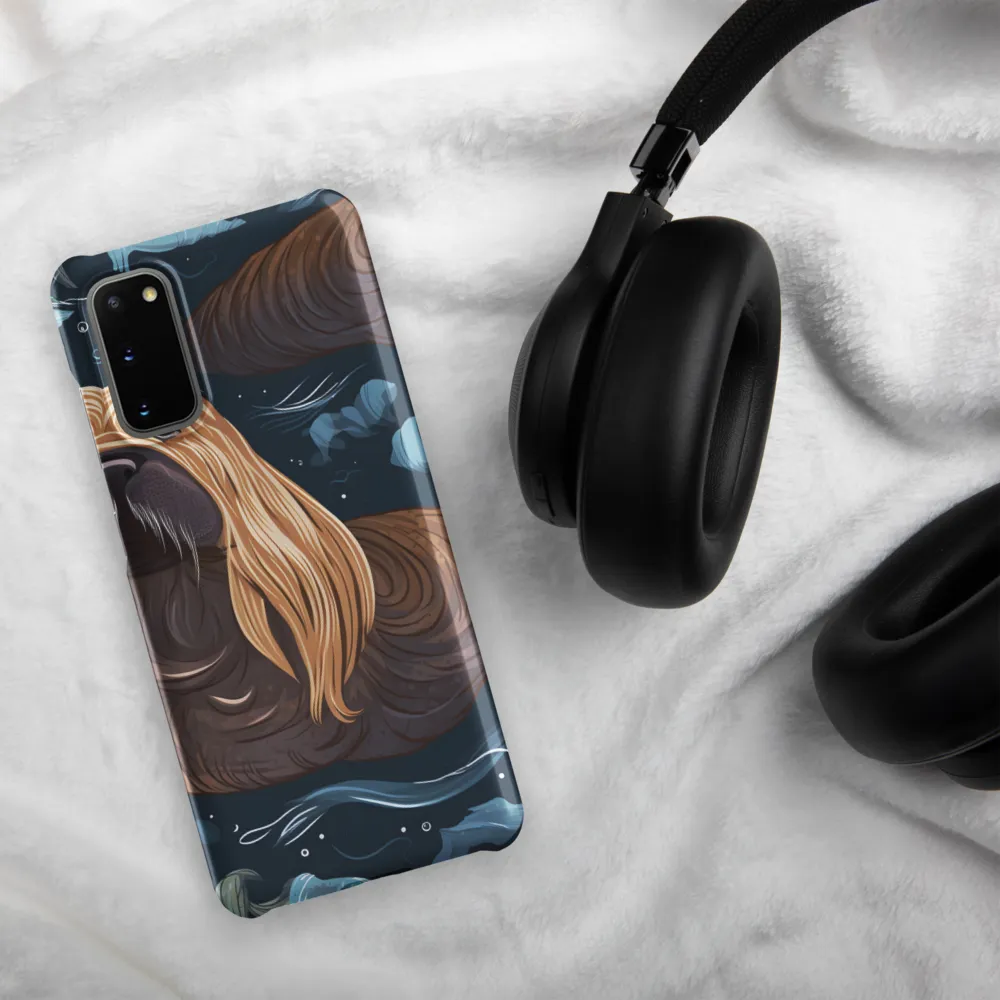 Whimsical Walruses in Deep Blue