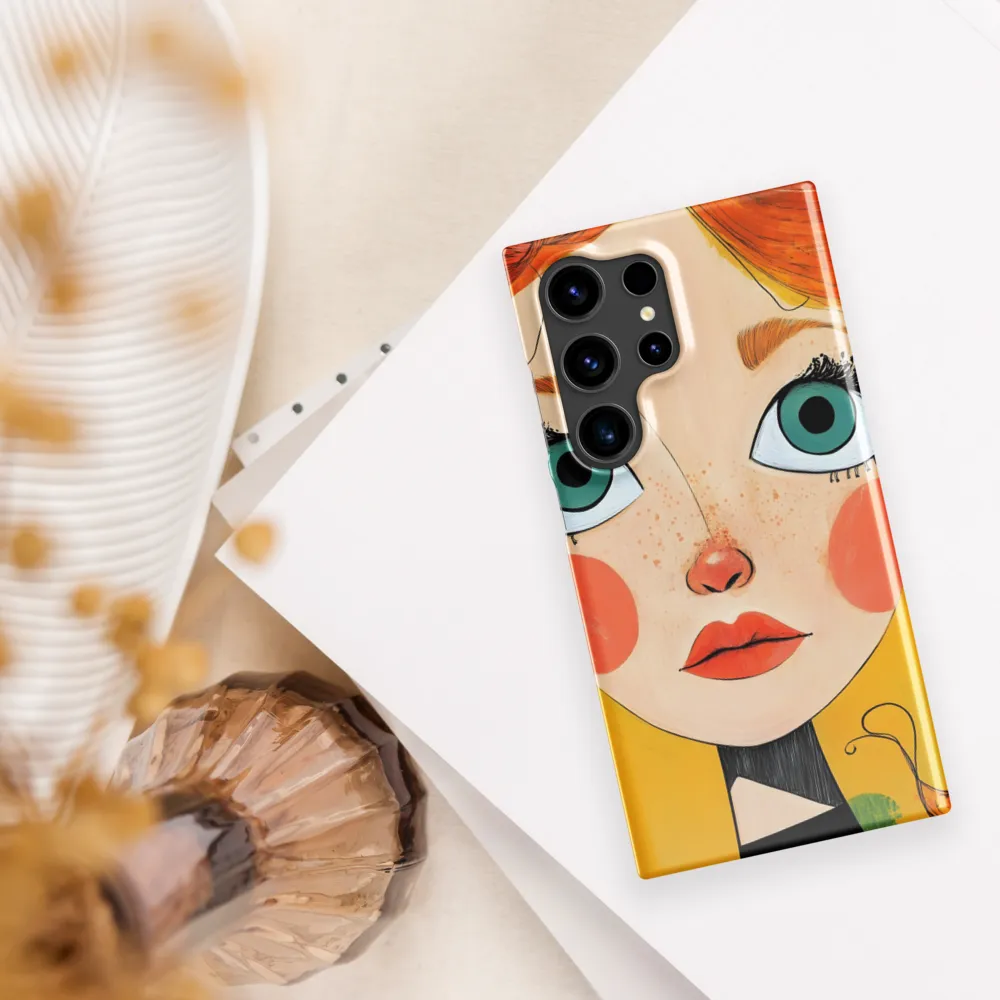 Whimsical Portrait of a Girl | Phone Case |  S24 Ultra | Snap Case | Glossy