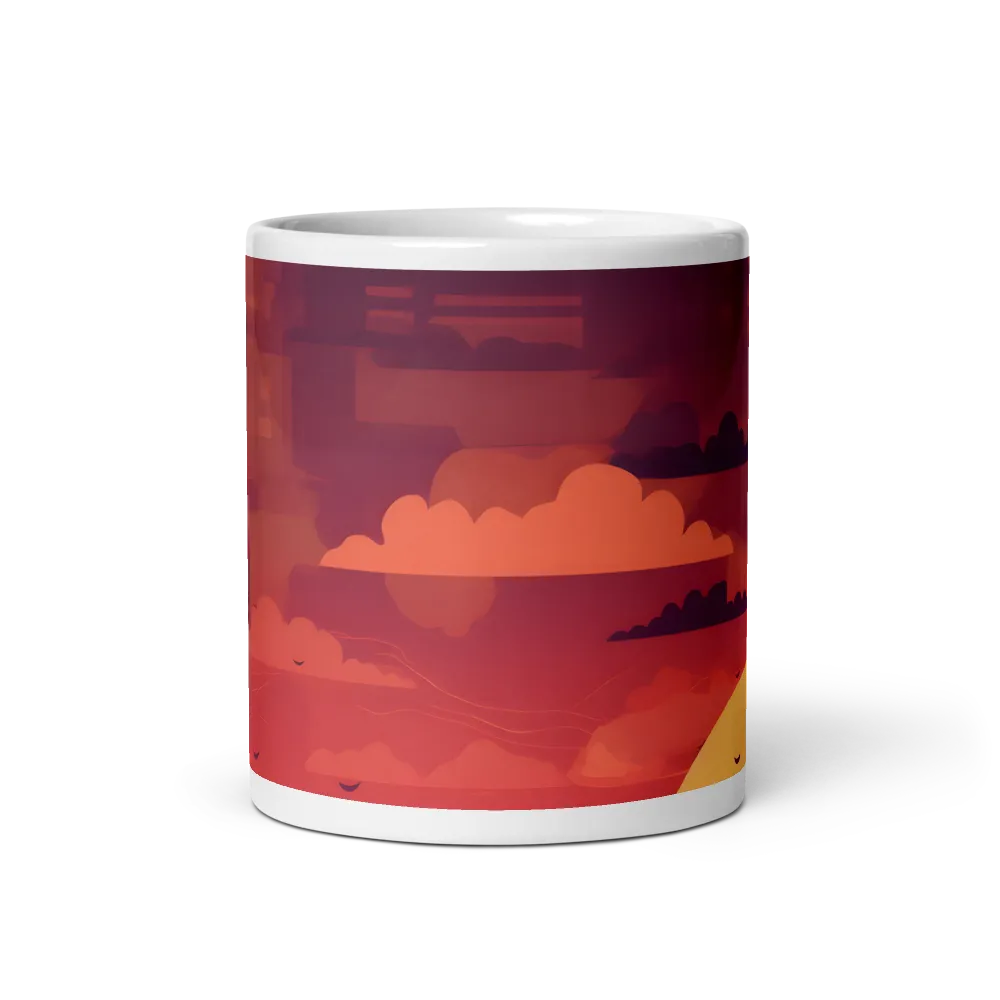 Serene Sunset Cityscape | Mug with White inside | 11 oz