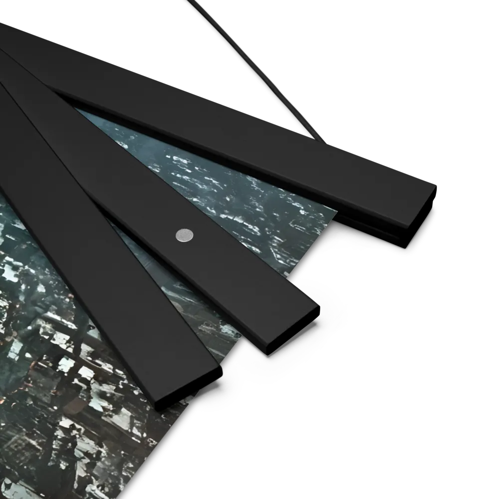 Aerial Symphony of Urban Life | Poster With Black Wood Hanger | 14″×14″
