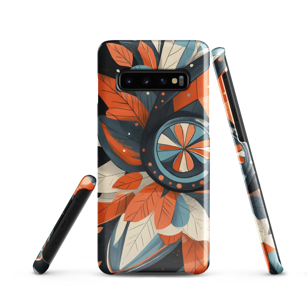Floral Symphony in Orange and Teal