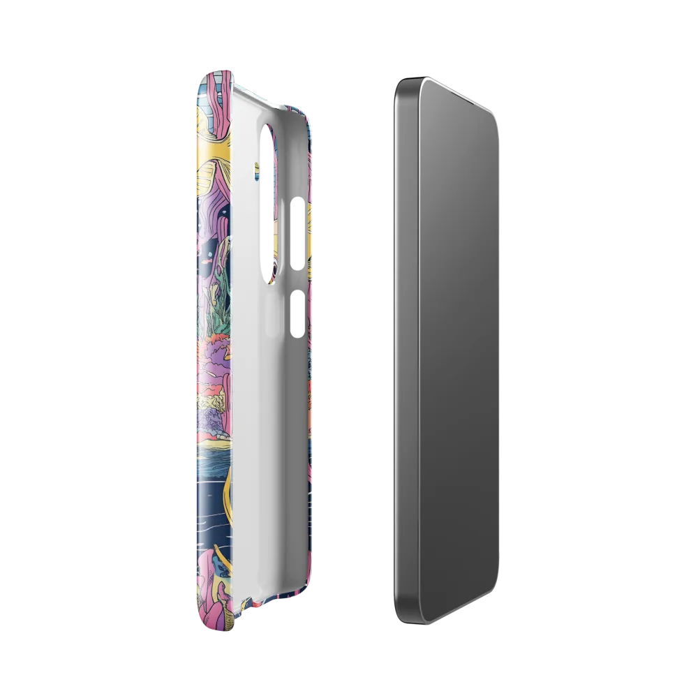 Underwater Dreamscape: A Playful Encounter | Phone Case |  S24 | Snap Case | Glossy