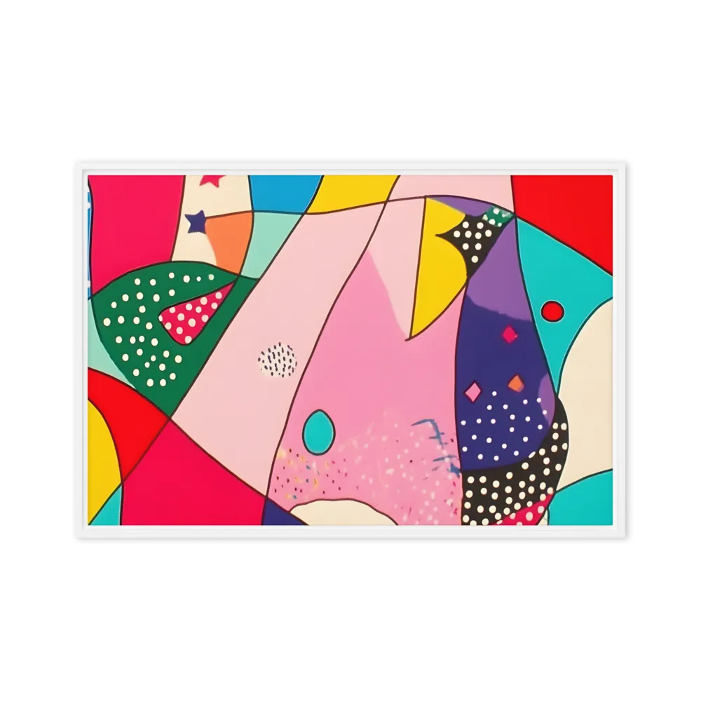 Playful Geometry in Color | Canvas with White Frame | 20″×30″