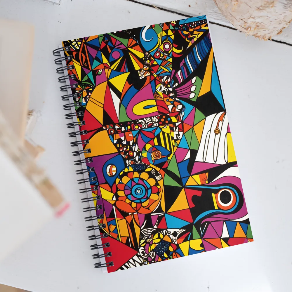 Geometric Dreams in Vivid Colors | Spiral Notebook