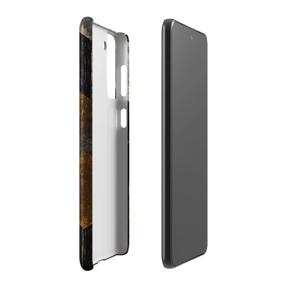 Geometric Harmony in Gold and Black | Phone Case |  S21 Plus | Snap Case | Matte