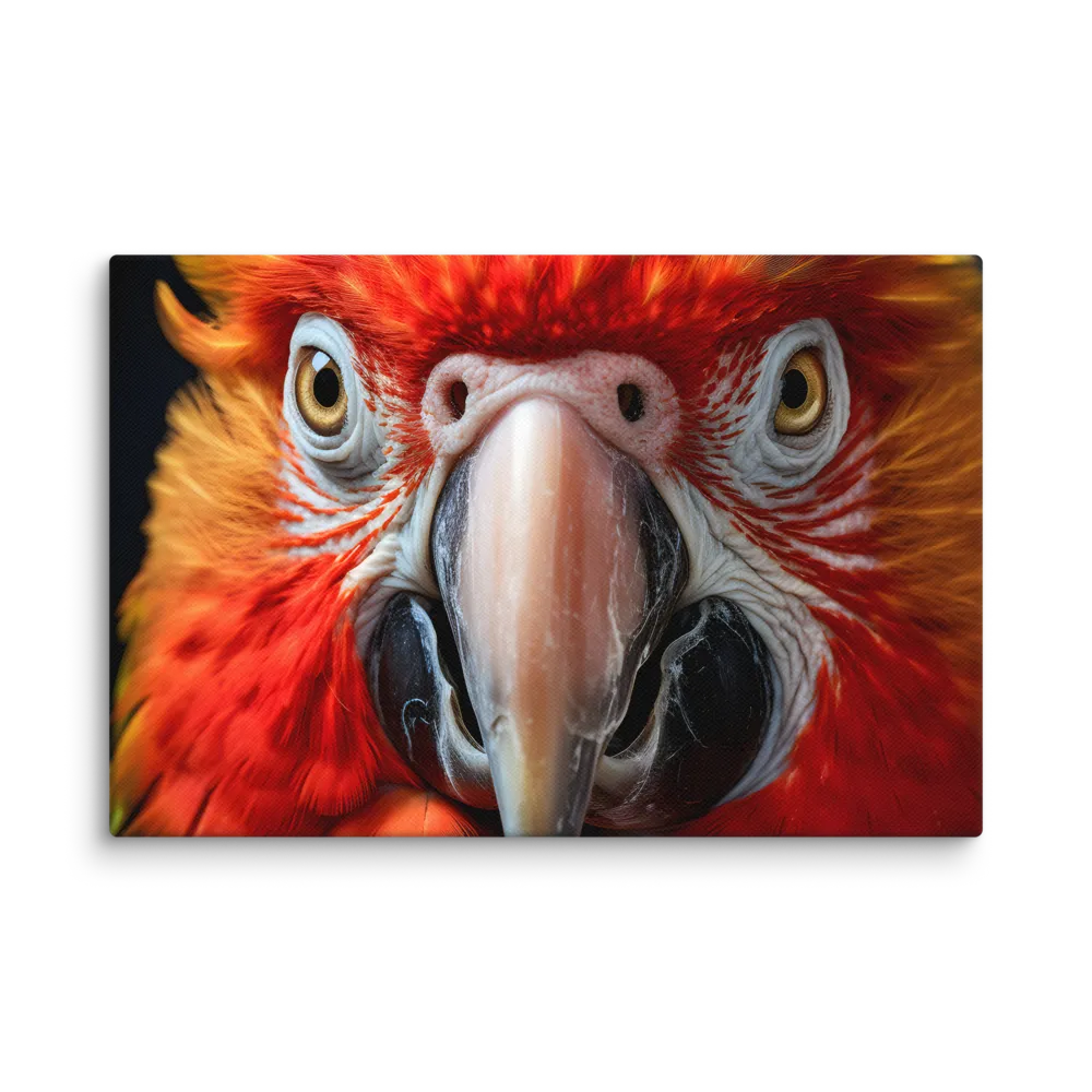 The Fiery Gaze of the Parrot | Canvas | 12″×18″