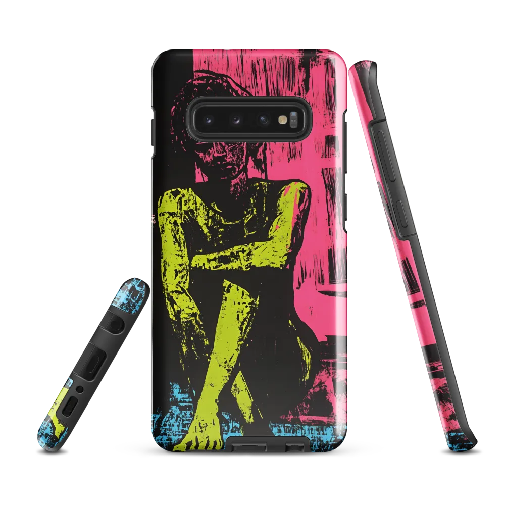 Contemplation in Neon | Phone Case |  S10 Plus | Tough Case | Glossy