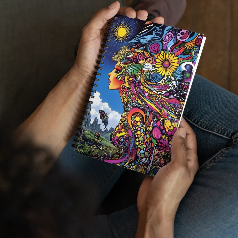 Harmony in Color: A Psychedelic Reverie | Spiral Notebook