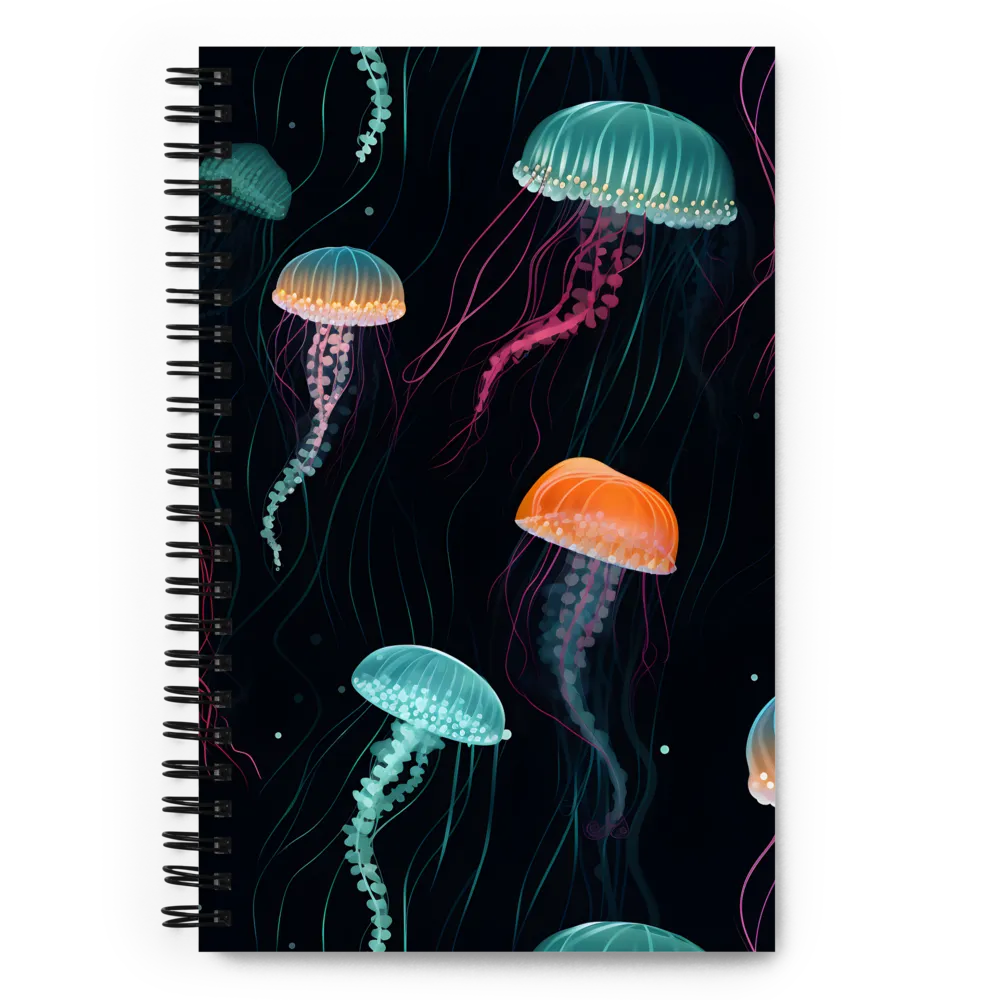 Ethereal Dance of Jellyfish | Spiral Notebook