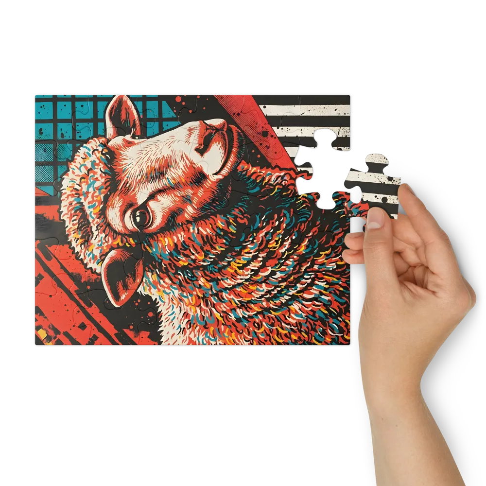 Chromatic Sheep 
 Jigsaw Puzzle in Tin Box