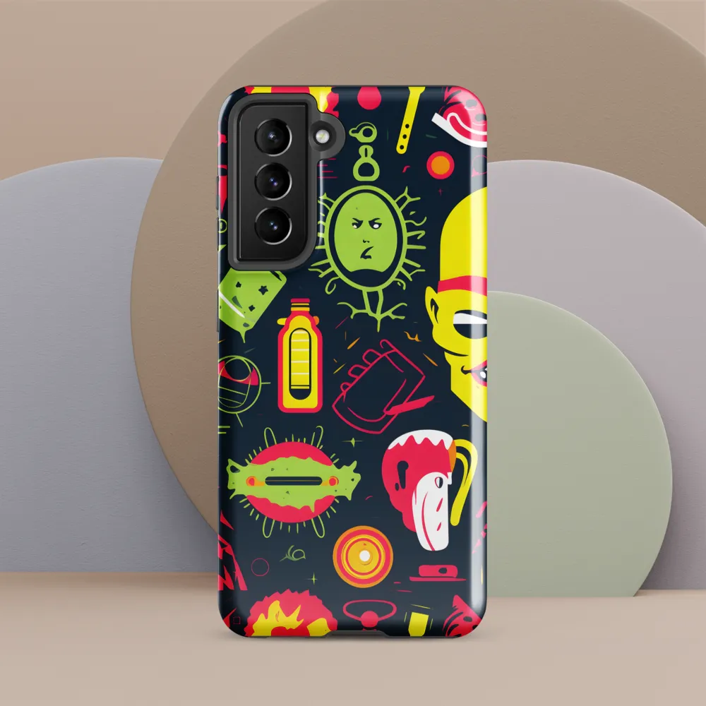 Neon Revelry: A Quirky Exploration of Modern Pop Art