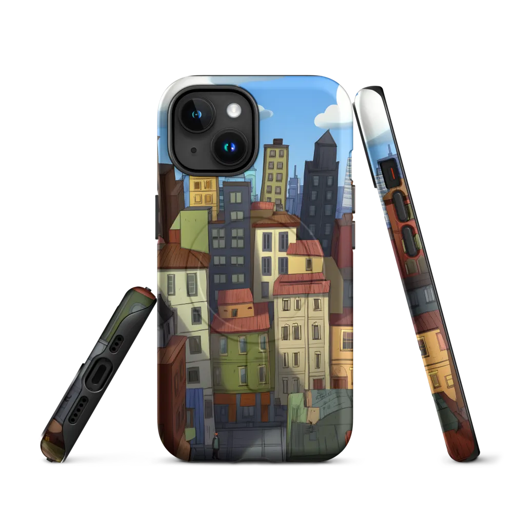Urban Symphony: A Colorful Cityscape | Phone Case |  15 | MagSafe® Tough Case | Matte