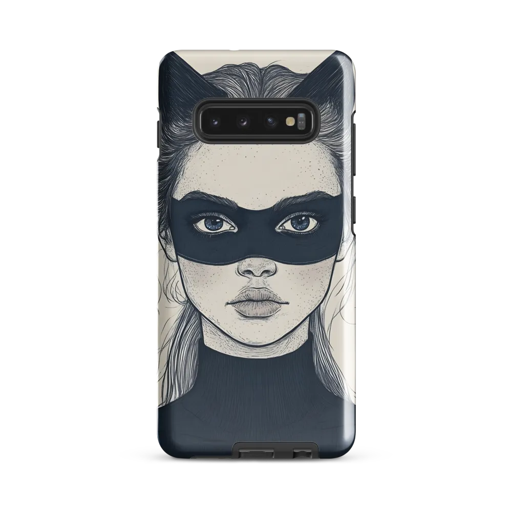 Whimsical Cat Girl | Phone Case |  S10 Plus | Tough Case | Glossy