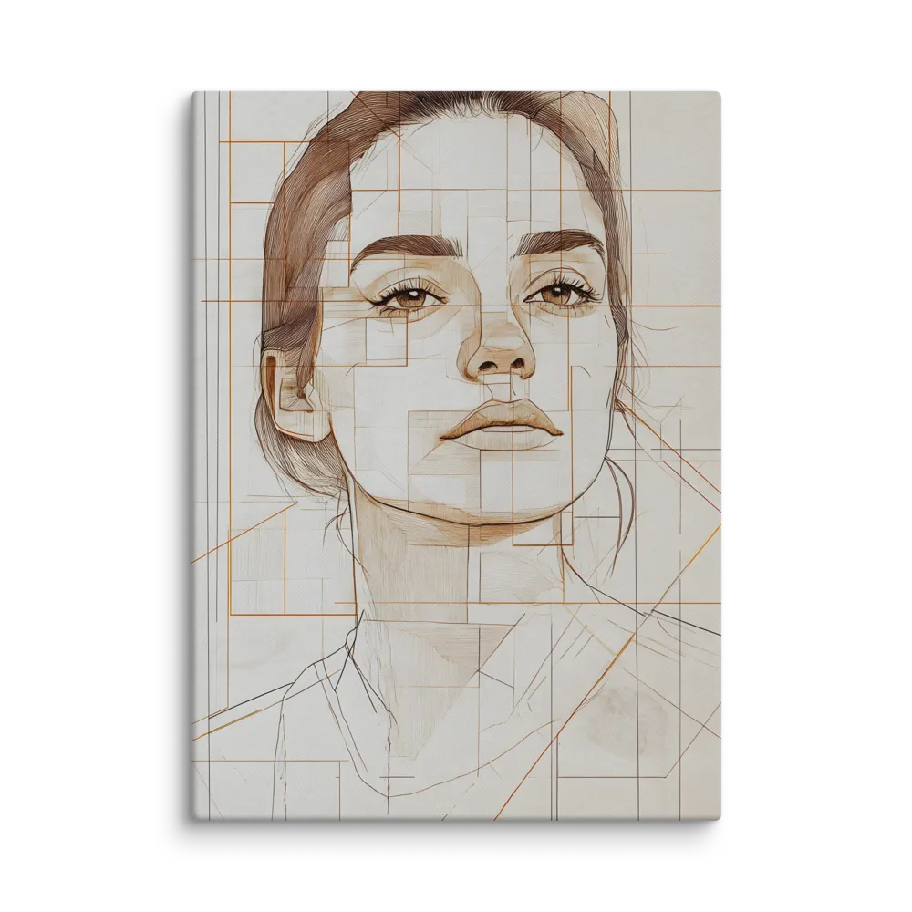 Geometric Serenity: A Minimalist Portrait