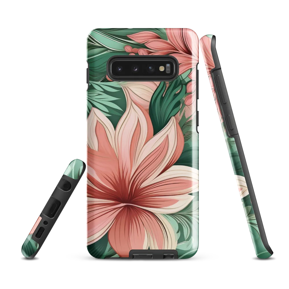 Tropical Blossoms | Phone Case |  S10 Plus | Tough Case | Glossy