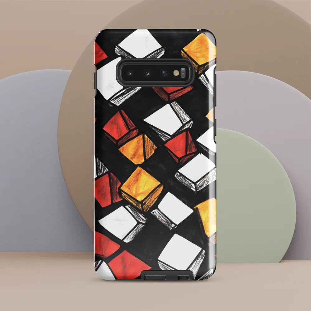 Dynamic Blocks | Phone Case |  S10 Plus | Tough Case | Glossy