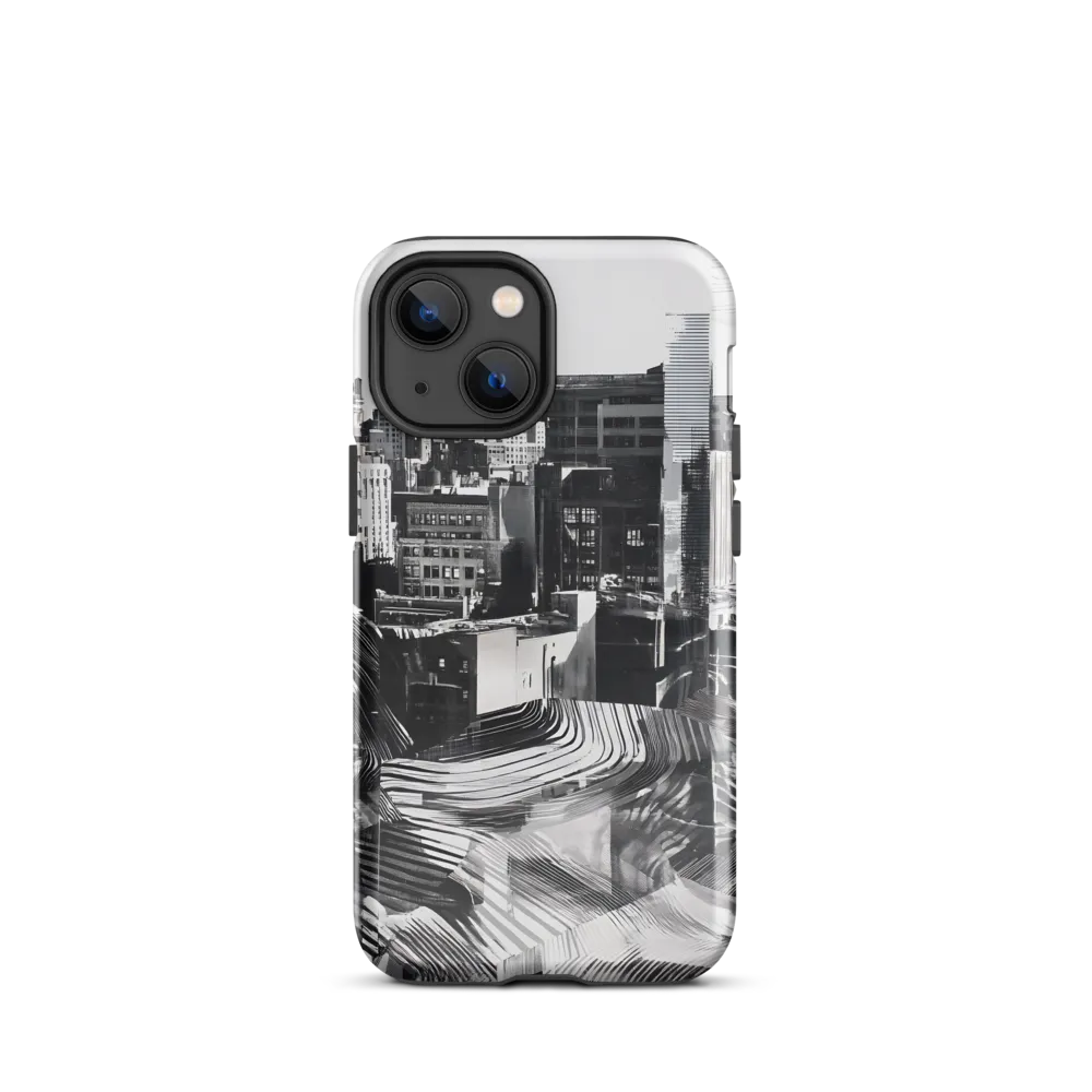 Urban Rhythm in Black and White | Phone Case |  13 mini | Tough Case | Glossy