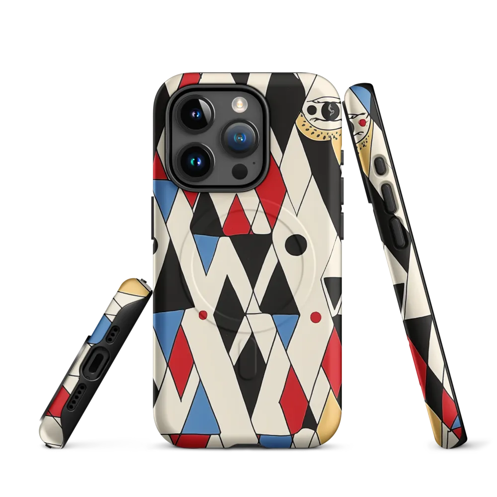 Dynamic Geometric Symphony | Phone Case |  15 Pro | MagSafe® Tough Case | Matte