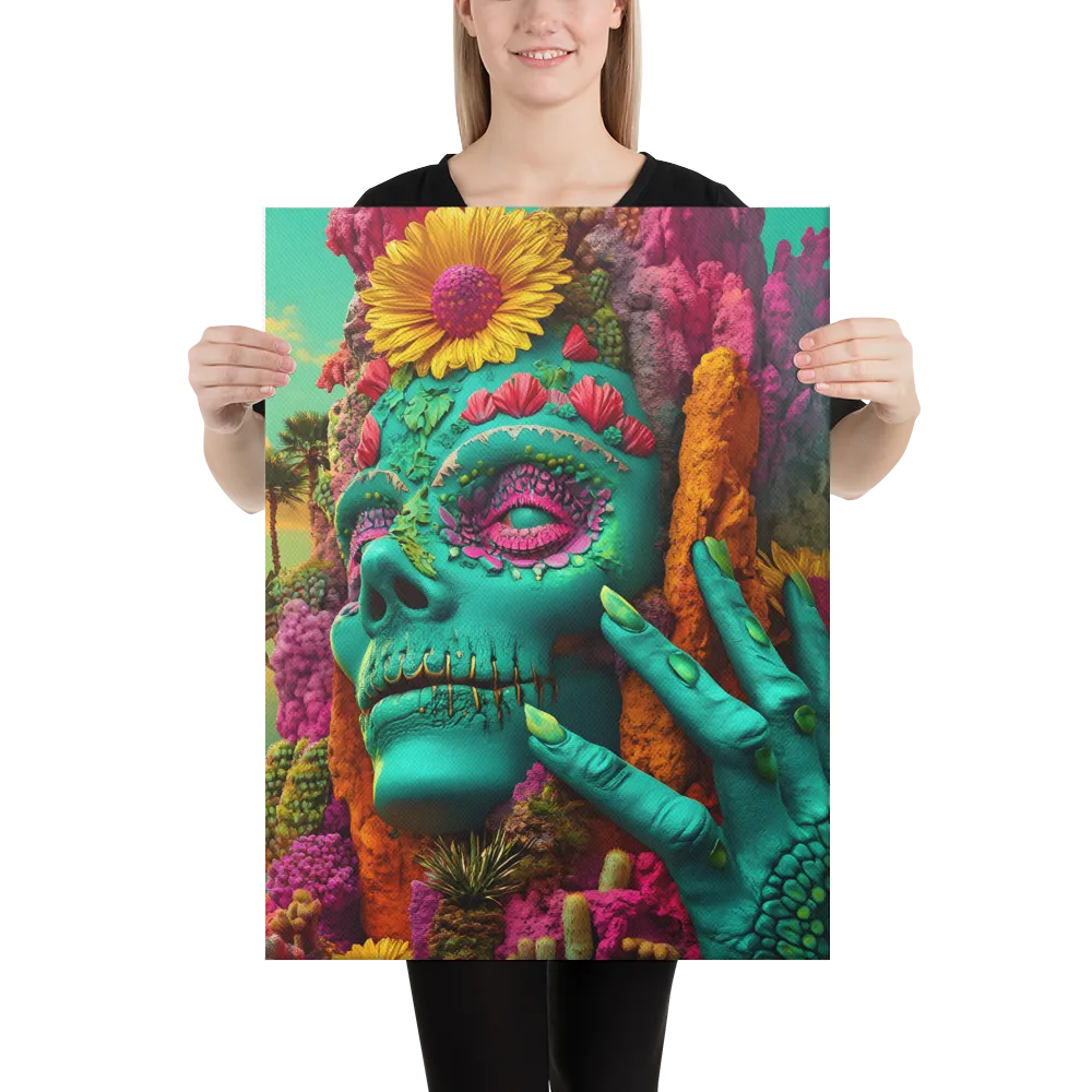 Ethereal Skull Garden | Canvas | 18″×24″
