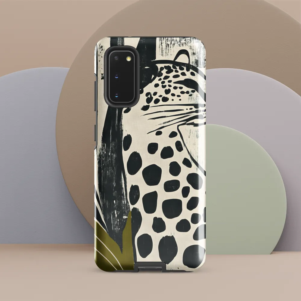 Leopard in Silhouette: A Modern Appeal | Phone Case |  S20 | Tough Case | Glossy