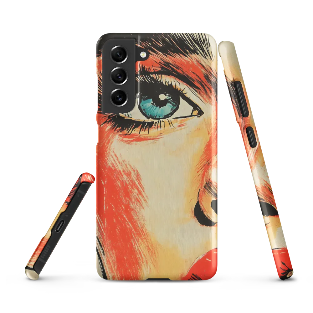 Intense Gaze: A Pop Art Portrait | Phone Case |  S21 FE | Snap Case | Matte