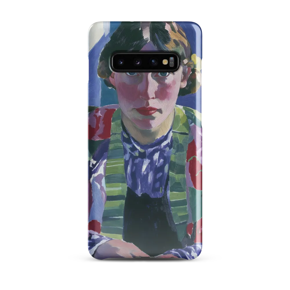 Vibrant Gaze: A Modernist Portrait | Phone Case |  S10 Plus | Snap Case | Glossy